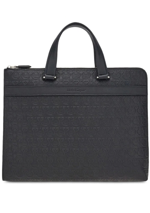 Ferragamo Gancini-pattern laptop case - Black