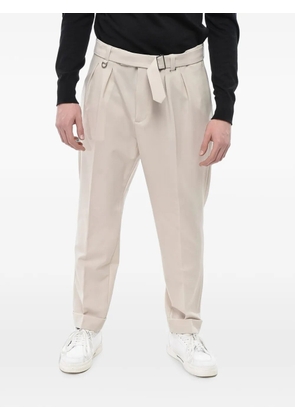 Paolo Pecora pleated belted trousers - Neutrals