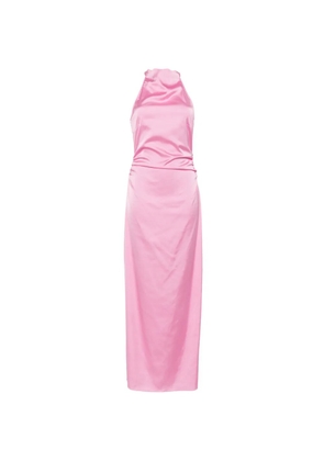 ROTATE BIRGER CHRISTENSEN ruched halterneck maxi dress - Pink