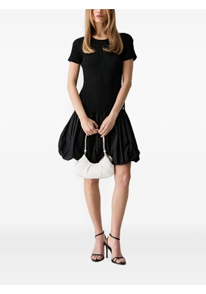 Karl Lagerfeld ribbed bubble-hem dress - Black