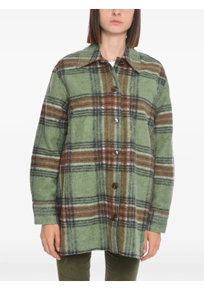 SAMSOE SAMSOE Rosalie checked overshirt - Green