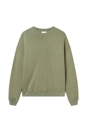 Axel Arigato Gens logo-embroidered washed sweater - Green