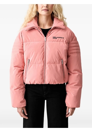 Karl Lagerfeld Jeans logo-print padded jacket - Pink