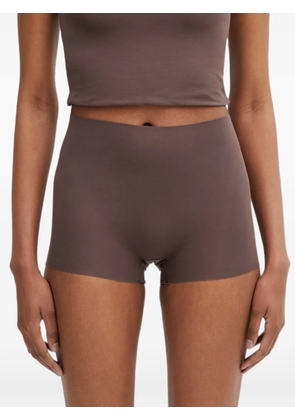 MM6 Maison Margiela logo-print high-waist shorts - Brown