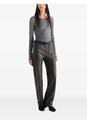 LEMAIRE ballerina wrap top in mesh jersey - Grey