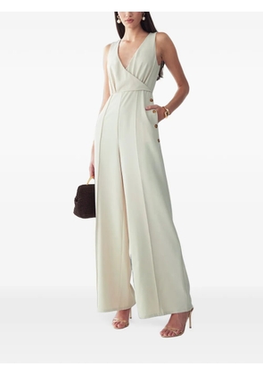 WILLA Justina button-detail sleeveless jumpsuit - Neutrals