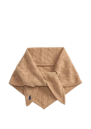 Polo Ralph Lauren cable-knit triangle scarf - Neutrals