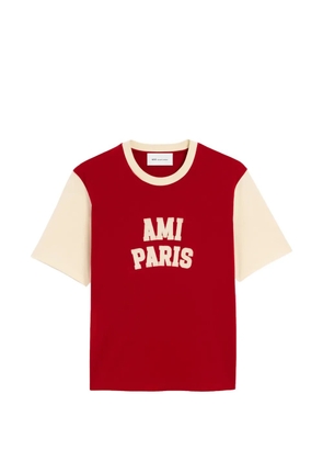 AMI Paris cotton t-shirt with Ami Paris embroidery - Red