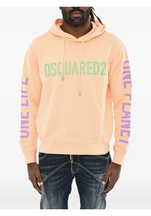 DSQUARED2 One Life Cool logo-print hoodie - Orange