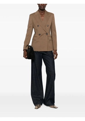 Max Mara Mstumico pinstripe double-breasted blazer - Brown
