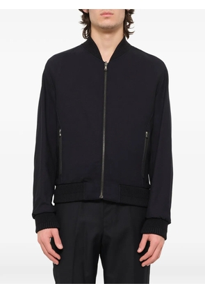 Wooyoungmi zip-up ribbed-trim jacket - Black