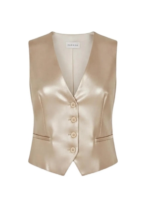 P.A.R.O.S.H. metallic-effect V-neck gilet - Neutrals