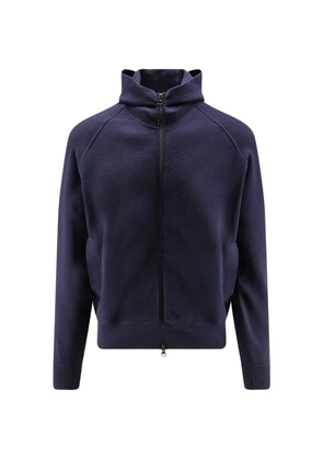 Stone Island logo-patch zip-up hoodie - Blue