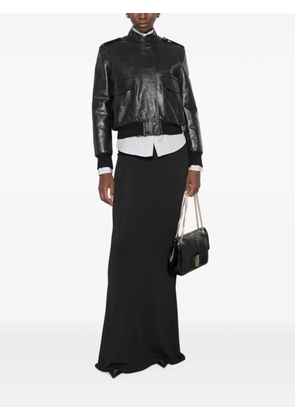 TOM FORD epaulette-detail leather jacket - Black