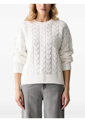GUESS USA rhinestone-embellished sweater - White
