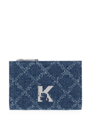 Karl Lagerfeld Jeans monogram-print K-logo wallet - Blue