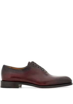 Ferragamo Tramezza lace-up leather oxford shoes - Red