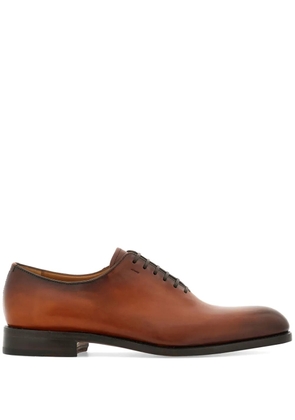 Ferragamo Tramezza leather Oxford shoes - Brown