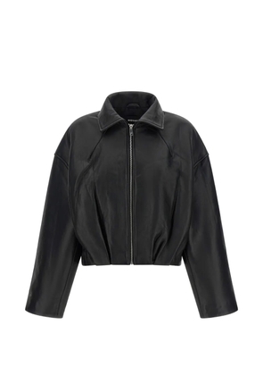 ROTATE BIRGER CHRISTENSEN boxy leather jacket - Black
