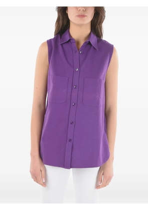 Woolrich sleeveless chest-pocket shirt - Purple
