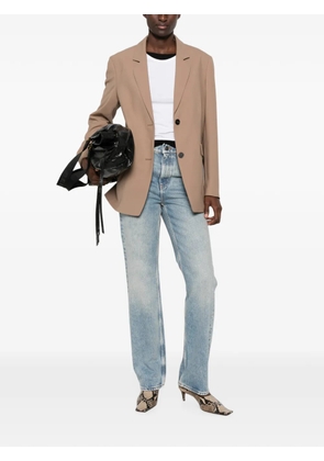 Closed single-breasted notched-lapels blazer - Neutrals
