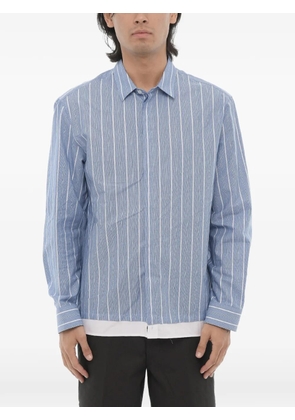 Neil Barrett striped boxy-fit shirt - Blue