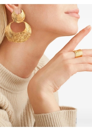 Gas Bijoux Luna Wave hand-hammered earrings - Gold