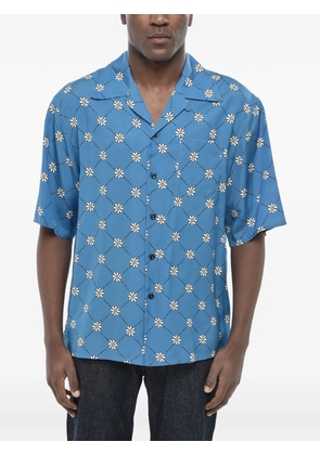 Marni floral-print bowling shirt - Blue