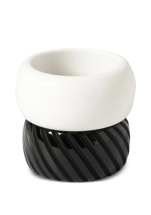 Emporio Armani spiral-detail bangles set - White