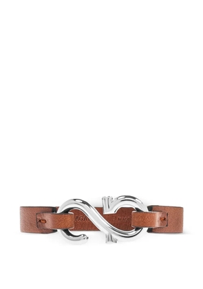 Ferragamo Gancini calf leather bracelet - Silver
