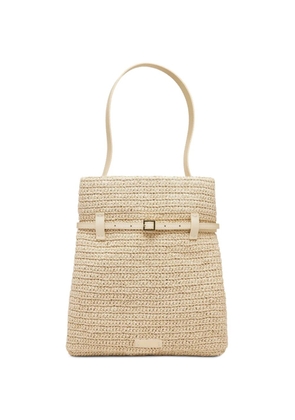 Manu Atelier Tote Du Jour crochet leather tote bag - Neutrals