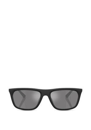Emporio Armani rectangle-frame mirrored sunglasses - Black