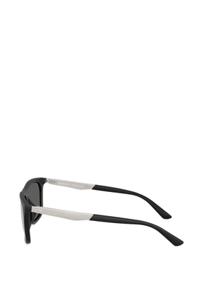 Emporio Armani rectangle-frame mirrored sunglasses - Black