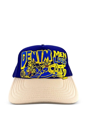 KAPITAL embroidered mesh-panel cap - Purple