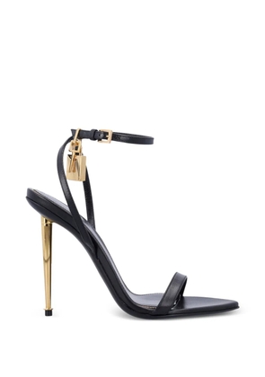 TOM FORD padlock leather sandals - Black