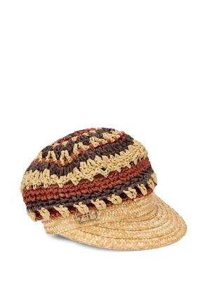 Alberta Ferretti braided-design hat - Neutrals