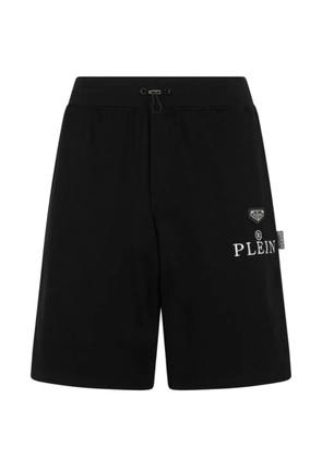 Philipp Plein logo-plaque drawstring shorts - Black