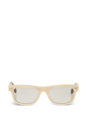 Brunello Cucinelli rectangle-frame acetate sunglasses - Neutrals