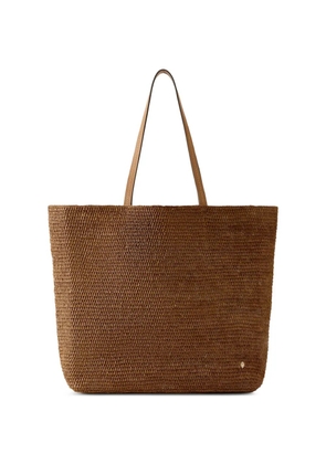 Helen Kaminski woven raffia tote bag - Brown