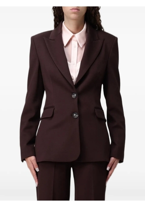 Hanita single-breasted peaked-lapel blazer - Brown