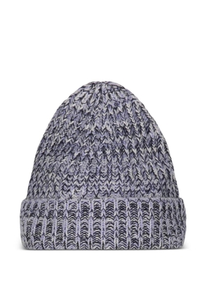 Malo ribbed-knit cashmere beanie hat - Purple