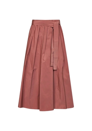 Weekend Max Mara pleated belted midi skirt - Pink
