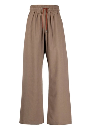 Viktor & Rolf wide-leg drawstring-waist trousers - Brown