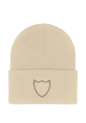Htc Los Angeles logo-embroidered beanie hat - Neutrals