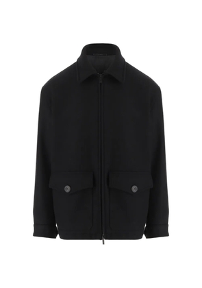 Giorgio Armani zip-up short coat - Black