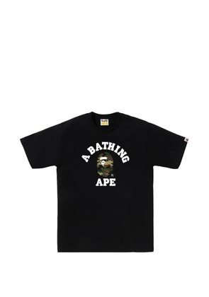 A BATHING APE® Glitch Woodland Camo College T-shirt - Black