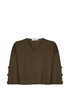 Max Mara button-detail V-neck sweater - Green