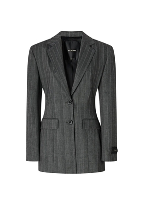 PINKO pinstripe-pattern single-breasted blazer - Grey