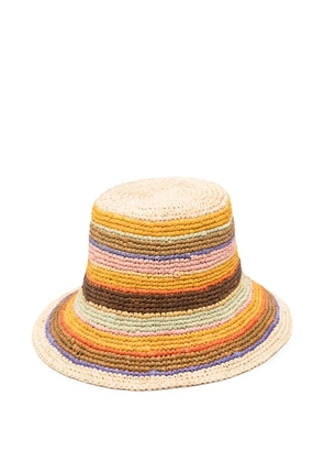 ZIMMERMANN stripe-pattern bucket hat - Neutrals