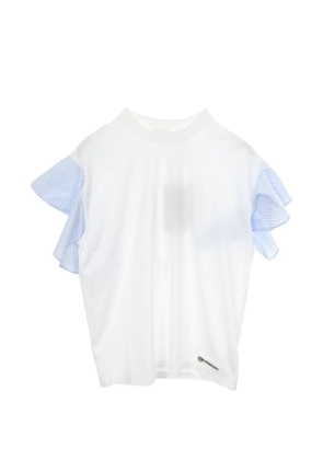 Burberry Pre-Owned 2010s ruffle-sleeve T-shirt - White